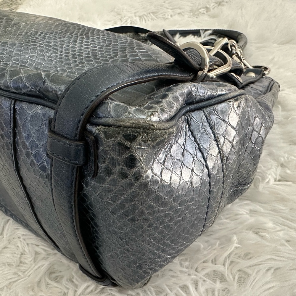 Coach 17551 Exotic Embossed Python Leather Sierra Carryall Bag Handbag Rare HTF - Picture 7 of 13
